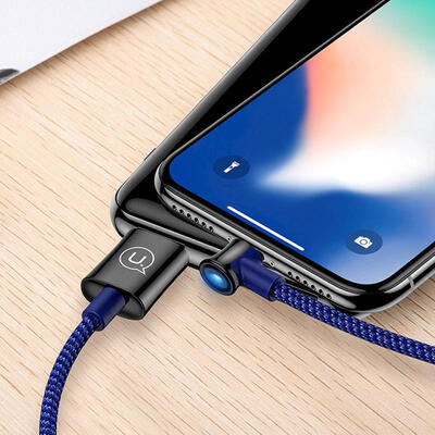 

USAMS Mobile Phone Lightning Cable USB Charging Smart Power Off Bend Cables For IPhone