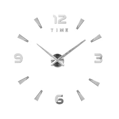 

DIY Wall Clock Frameless 3D Mirror Wall Clock Large Mute Wall Stickers for Living Room Home Decorations