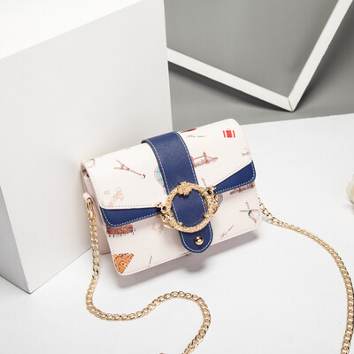 

Summer Chain Little Girl Up-trend Korean Edition Single Shoulder Inclined Bag ins Over-fire Fashion Baitao Inclined Span