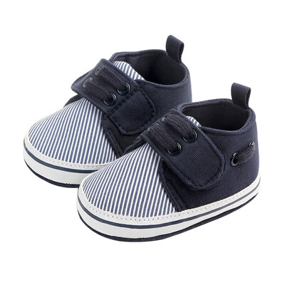 

Baby Boys Girl Breathable Striped Patch Anti-Slip Shoes Sneakers Toddler Soft Soled First Walkers