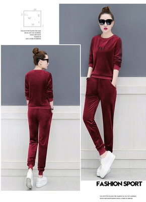 

Womens autumn&winter 2018 new fashionable Korean version of leisure two-piece casual set head sweater