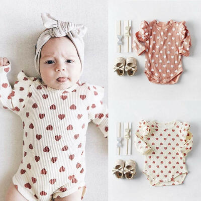 

Cute Baby Girl Clothes Ruffle Long Sleeve Romper Jumpsuit Outfit