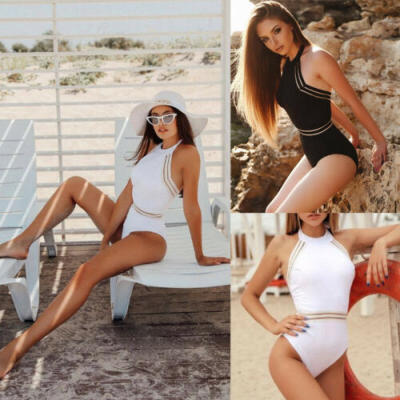 

US Women One-Piece Beachwear Sexy Halter Push-up Bikini Bathing Swimwear Suit