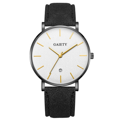 

Gobestart Fashion Simple Simple Casual Calendar Business Leather With Strap Mens Watch