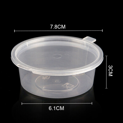 

50100x Disposable Clear Plastic Sauce Chutney Cups Food Container Storage Box W