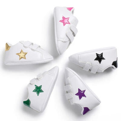 

Newborn Baby Boy Girl Soft Sole Leather Crib Shoes Anti-slip Sneaker Prewalker