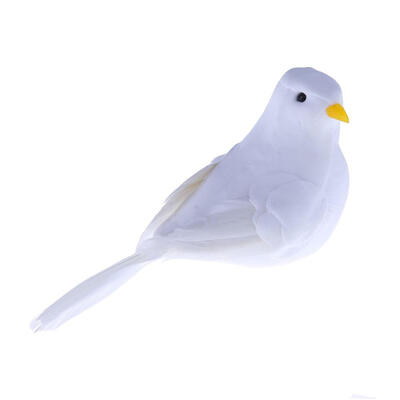 

White Feather Simulation Foam Doves Kid Bird Toy Gifts Home Craft Decor