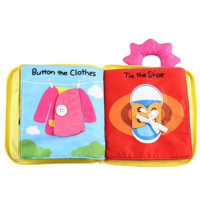

3D Baby Cloth Book Children Cute Newborn Early Educational Quiet Book Infant Cognitive Development Book