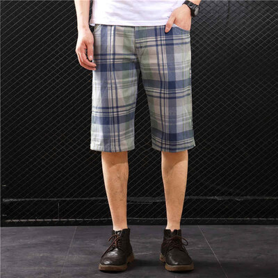 

SQSI 2019 five pants summer casual shorts tide simple pants male lattice special 4944