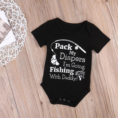 

Newborn Baby Boy Girl Fishing Bodysuit Romper Jumpsuit Playsuit Outfits Clothes