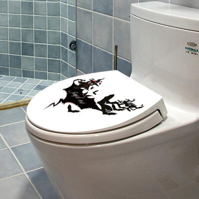 

〖Follure〗Hallowmas Toilet Seat Wall Sticker Decals Vinyl Art Wallpaper Removable Decor