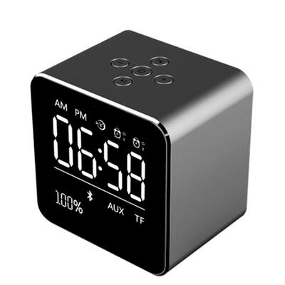 

V9 Portable Bluetooth Wireless Speakers Built-in HD Microphone Support TF AUX Alarm Clock