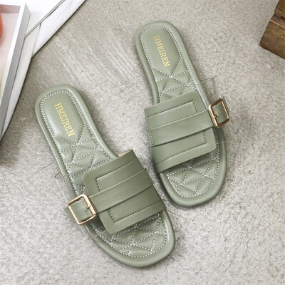 

Flat-soled slippers women wear wet water 2019 summer new fashion Douyin network celebrity ulzzang cool mop