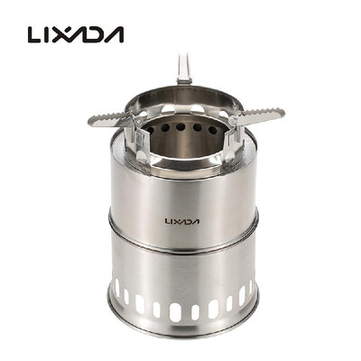 

Lixada Potable Stainless Steel Wood Burning Camping Stove Furnace Burner Assembled Stove