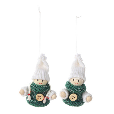 

2Pcs Cute Doll Hanging Pendant Toy Christmas Tree House Window Wall Ornaments