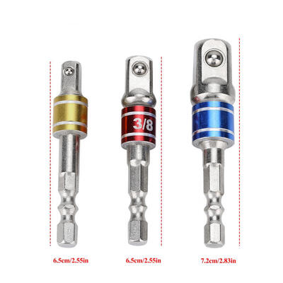

Greensen 3Pcs Socket Adapters Drill Nut Driver Extension Bars Set 14in 38in 12in Screwdriver Tools