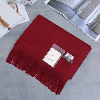 

Pure color thorn wool cashmere shawl sky cashmere wild handmade scarf thick warm shawl female