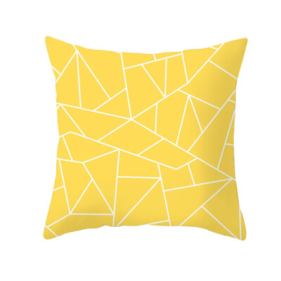 

〖Follure〗Yellow Polyester Pillow Case Sofa Car Waist Throw Cushion Cover Home Decoration