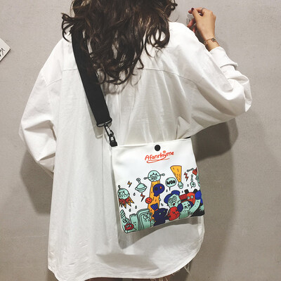 

Ins super fire Harajuku girl bag 2019 new casual wild cartoon bag Korean version of the broadband shoulder Messenger bag