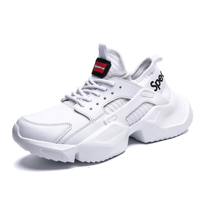 

Mens shoes 2019 autumn new sports wind shoes lightweight platform students Korean version of the tide shoes flying woven breathable running shoes
