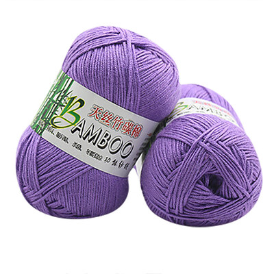 

Gobestart New 100 Bamboo Cotton Warm Soft Natural Knitting Crochet Knitwear Wool Yarn 50g