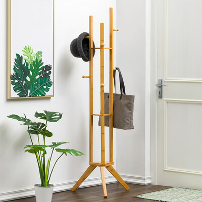 

Siaonvr Entryway Furniture Clothes Laundry Coat Rack With 6 Hooks 3-Tier Storage Shelves