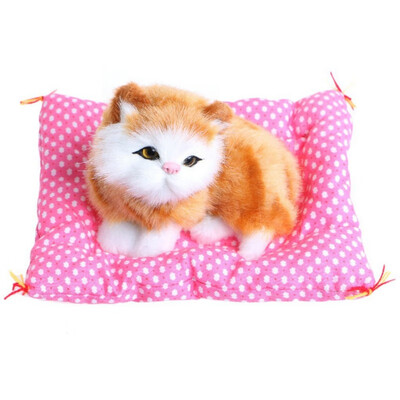 

Car Ornaments Cute Simulation Sleeping Cats Decoration Automobiles Lovely Plush Kittens Doll Toy Children Gifts Accessories