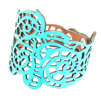 

Hollow Selling Leather Stylish Personalized BraceletJewelry Hollow Pattern Bracelet