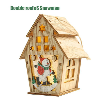 

Christmas Decoration DIY Luminous Cabin Snow House with Light