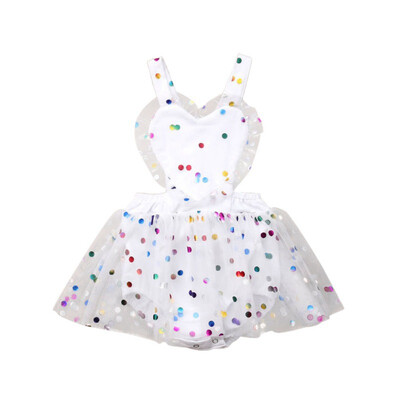 

Color Girl Dress Cartoon Heart Shape Kids Dresses For Girls Newborn Girls Clothes Back Openwork Beach Dresses