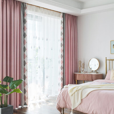 

XINJINGANYIJIA Curtains shading princess style flannel Nordic simple 15527