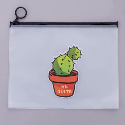 

Cactus Pencil Case Cute Transparent Waterproof Pen Pouch Kawaii Stationery Large Capacity Storage Bag