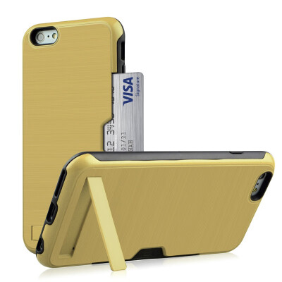 

Card Holder Case Apple iPhone 6 6S Hybrid Bumper Case iPhone 6 iphone6 iphone6s Armor TPU Cover 47"