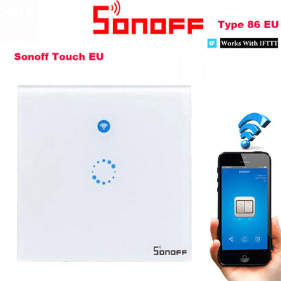

〖Follure〗Sonoff EU 1 Gang WiFi Panel Remote Wall APP Control Light Timing Switch