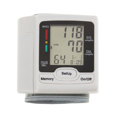 

Wrist Digital Blood Pressure Meter Automatic Sphygmomanometer Monitor