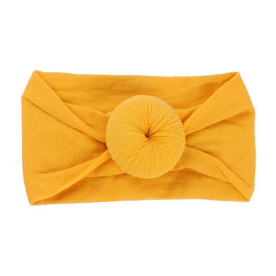 

Cute Baby Girls Nylon Ball Headband Casual Children Kid Soft Solid Hairband