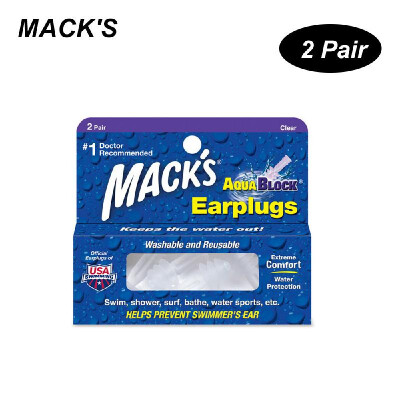 

MACKS 2 Pairs Anti-noise Silicone Earplugs Professional Waterproof Swimming Earplugs Hearing Protection Anti Snore Ear Plugs