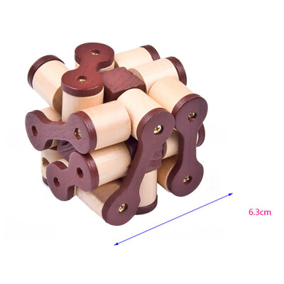 

YIWULAWooden Block Chain Toy IQ Brain Teaser Adults Educational Kids Puzzle Game