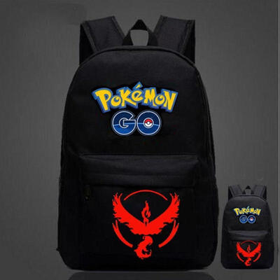 

Pokemon GO Black Backpack Shoulders Bag Laptop Bag SchoolBag Red Yellow Blue