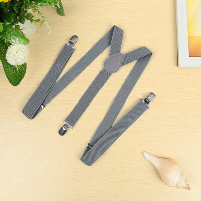 

New Fashion Men Women Clip on Suspenders Elastic Y-Shape Back Formal Unisex Adjustable Braces