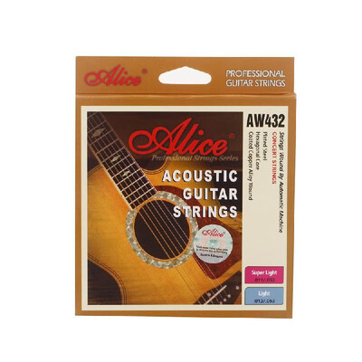 

Alice AW432- Guitar Six Strings Coated Steel Set Anti-rust Light for Acoustic Guitar