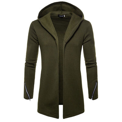 

Mens Winter Military Midi Long Trench Coat Ski Jacket Hooded Thick Cotton Parka