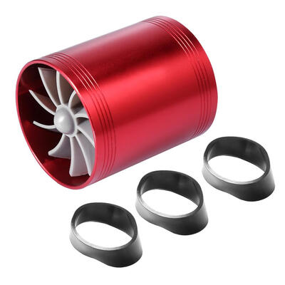 

Double Turbine Turbo Charger Air Intake Gas Fuel Saver Fan Supercharger