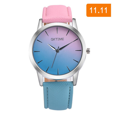 

Womens Bracelet Watches Quartz Wrist Watch Retro Rainbow Design Casual Leather Band Ladies Dress Sport Watches Relogio Feminino