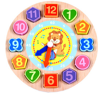 

〖Follure〗Cartoon Animal Educational Toys For Children Wooden Beaded Digital Clock