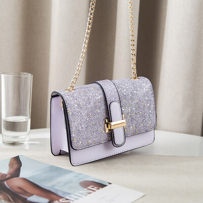 

Simple&Fashionable Slant Span in Summer Single Shoulder Girls Korean Version of INS Baitao Chain Slant Bag