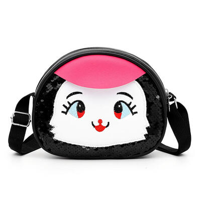 

Cute Cartoon Print Bag Girls Kids Sequins Shoulder Messenger Leather Bags