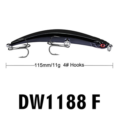 

VISSEN 1pcslot 115cm 11g Fishing Lure Artificial Hard Lure Plastic Bait Trolling Pike Carp Fishing Lures StickBait