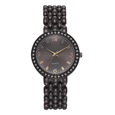 

Quartz Watch Women Steel Bracelet Crystal Simple Analog Dress Wristwatches