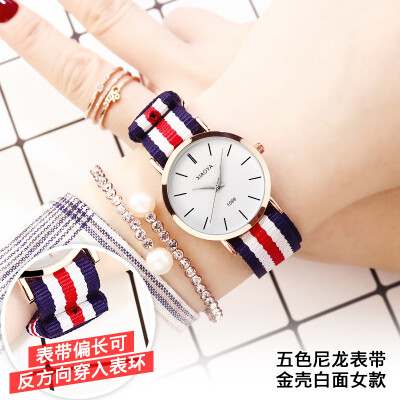 

Womens watch waterproof fashion trend student quartz couple watch Korean version of the simple casual womens watch